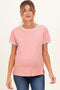 Pink Contrast Trim Boxy Fit Maternity Tee