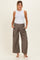 Mocha Elastic Waistband Maternity Trousers