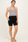 Black Pocket 6" Maternity Biker Shorts