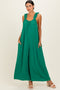 Green Ruffle Strap Wide Leg Jumpsuit