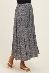 Black Floral Maxi Skirt