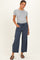 Indigo Pinstripe Drawstring Maternity Pants