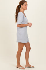 Heather Grey  Scoop Neck Romper