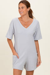Heather Grey  Scoop Neck Romper