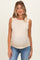 Ivory Floral Ruffle Trim Maternity Tank Top