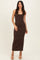 Fudge Low Back Square Neck Maxi Dress