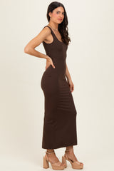 Fudge Low Back Square Neck Maxi Dress