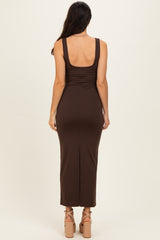 Fudge Low Back Square Neck Maxi Dress