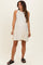 Cream Sleeveless Crewneck Tiered Maternity Mini Dress