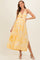 Yellow Floral Twisted Front Maternity Maxi Dress