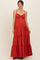 Terracotta Cutout Maternity Maxi Dress