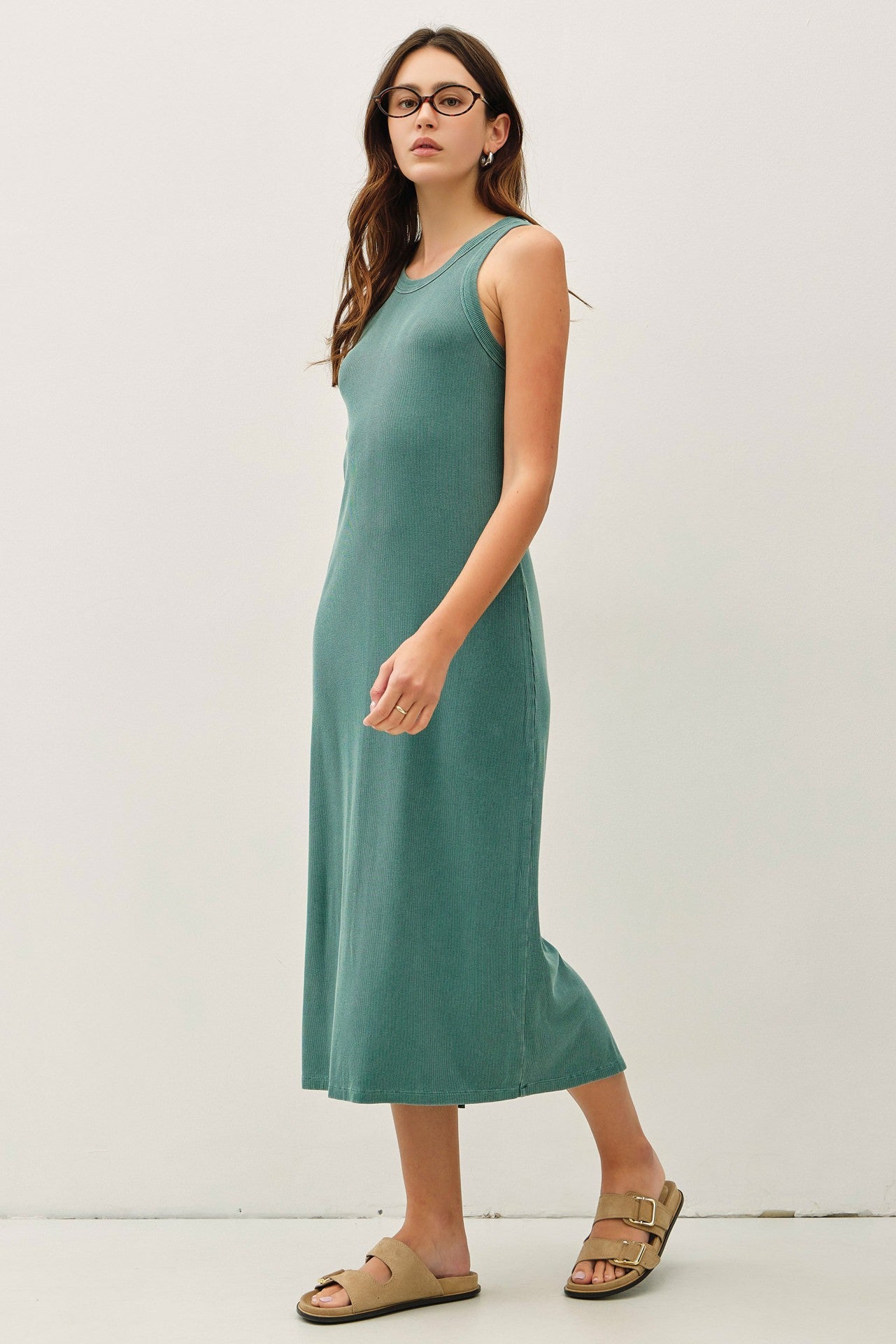 Hunter Ribbed Midi Tank Dress