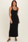 Black Fitted Cutout Maxi Tank Dress