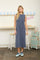 Navy Side Slit Midi Tank Dress