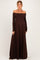 PinkBlush Brown Off Shoulder Maternity Maxi Dress