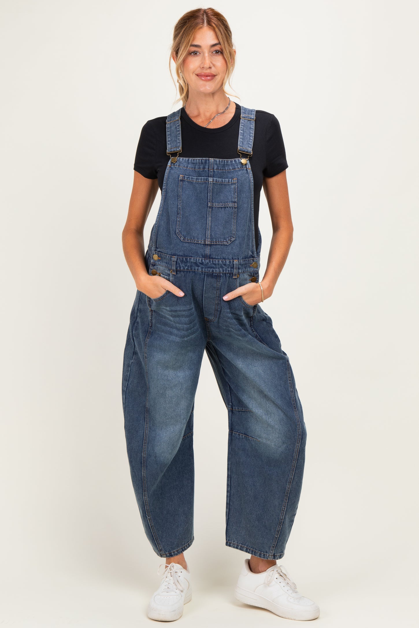 Denim Vintage Wash Maternity Overall