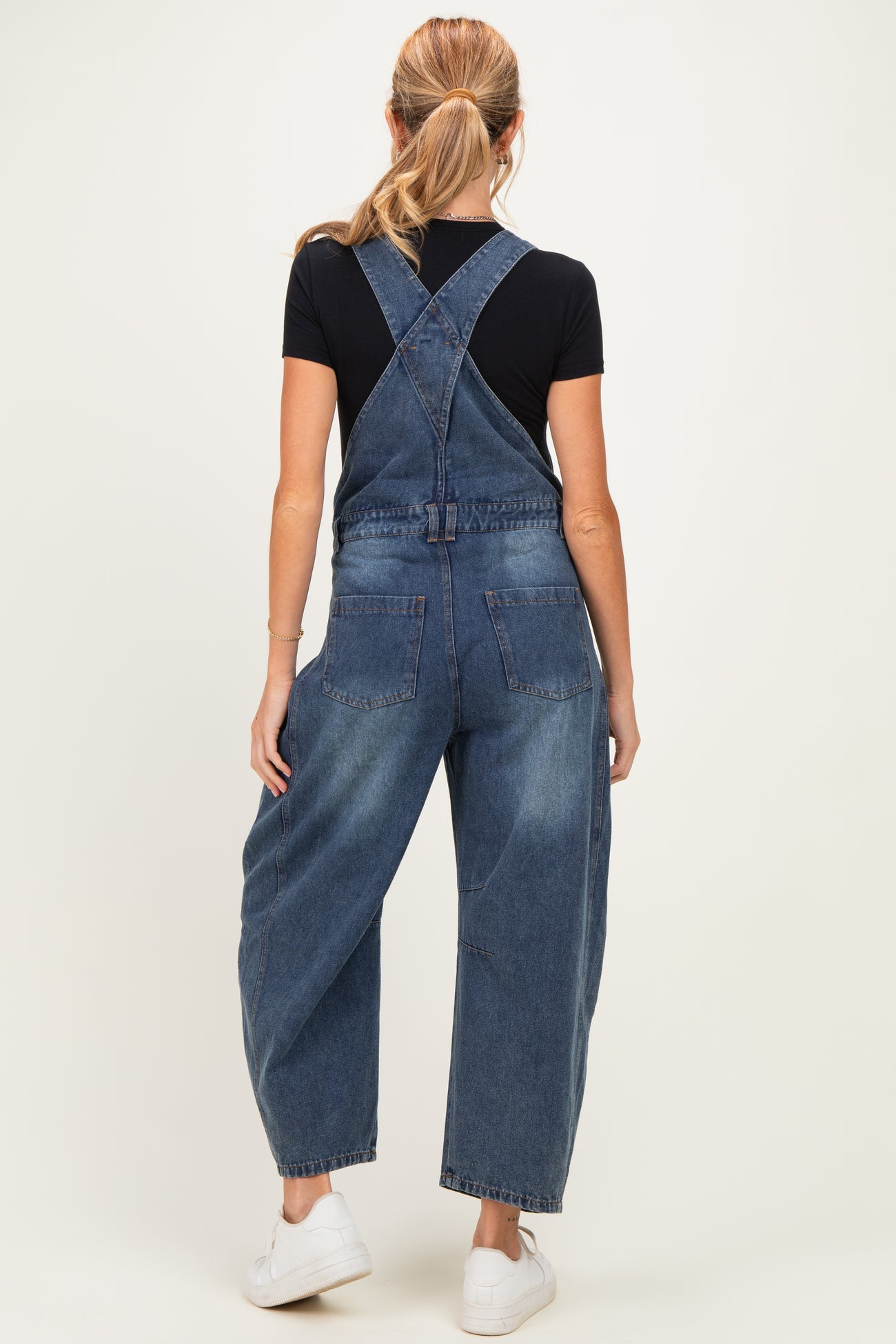 Denim Vintage Wash Maternity Overall