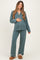 Ash Jade Button Down Top Wide Leg Pant Maternity Pajama Set
