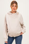 Oatmeal Oversized Fleece Terry Maternity Hoodie