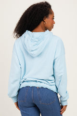 Blue Sky Oversized Fleece Terry Hoodie