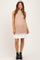 Sand Colorblock Ribbed Knit Maternity Mini Dress