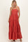 Bronze Sleeveless Tiered Maxi Dress