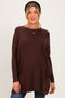 Cacao Oversize Pocket Sweater Top