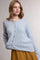 Ice Blue Pointelle Knit Button Cardigan