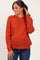 Rust Waffle Textured Maternity Sweater