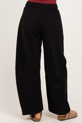 Black Fleece Barrel Leg Sweatpants