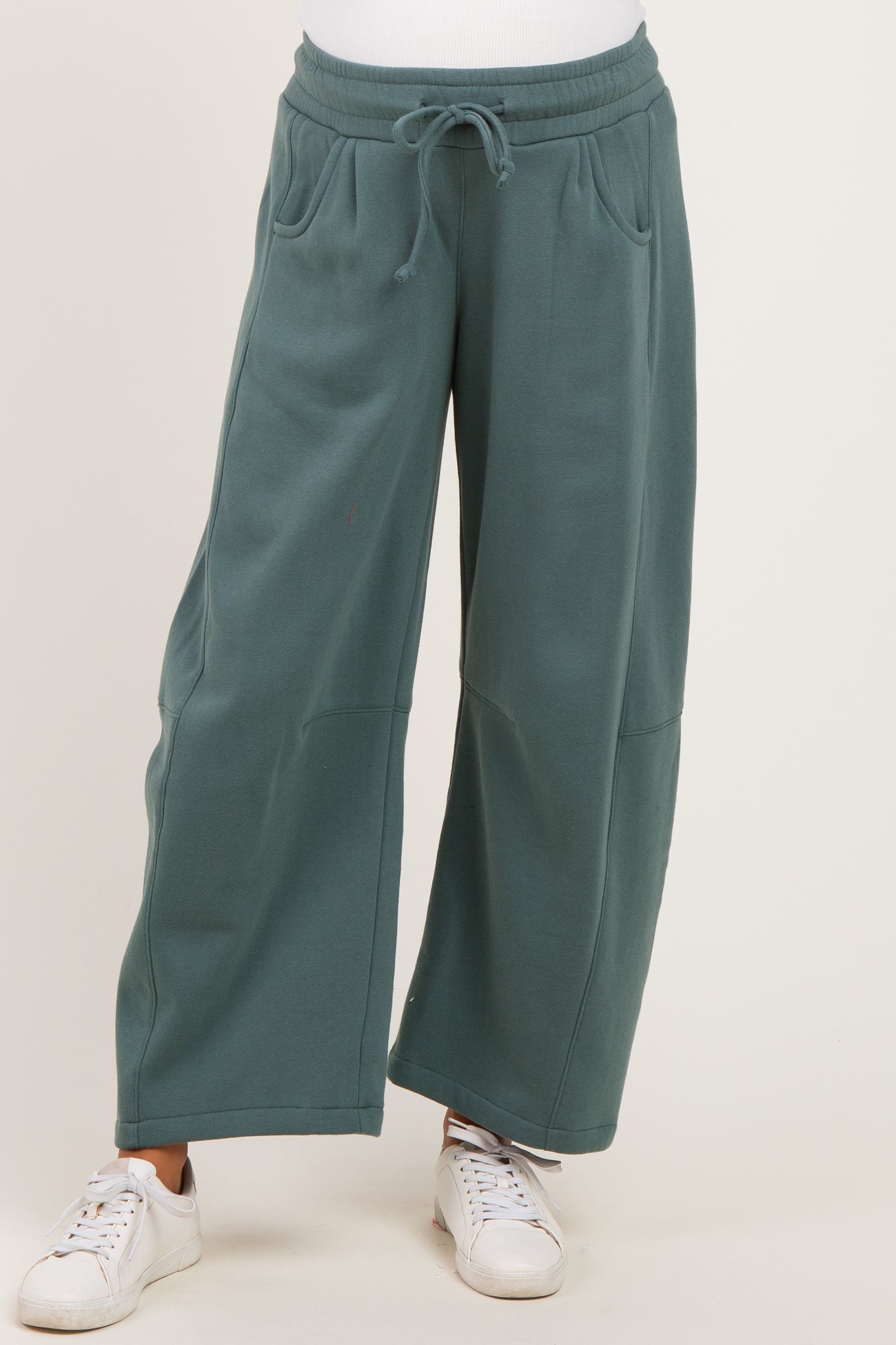 Ash Jade Fleece Barrel Leg Maternity Sweatpants