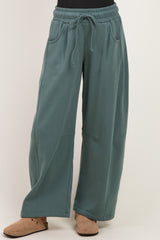 Ash Jade Fleece Barrel Leg Sweatpants