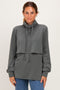 Olive Long Sleeve Drawstring Hooded Pullover