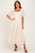 Beige Lace Square Neck Maxi Dress
