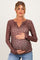 Brown Floral Long Sleeve Maternity Top
