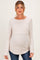 Oatmeal Maternity & Nursing Layered Knit Top