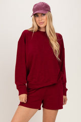 Cabernet Maternity Pullover & Shorts Set