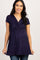PinkBlush Navy Draped Front Maternity/Nursing Top