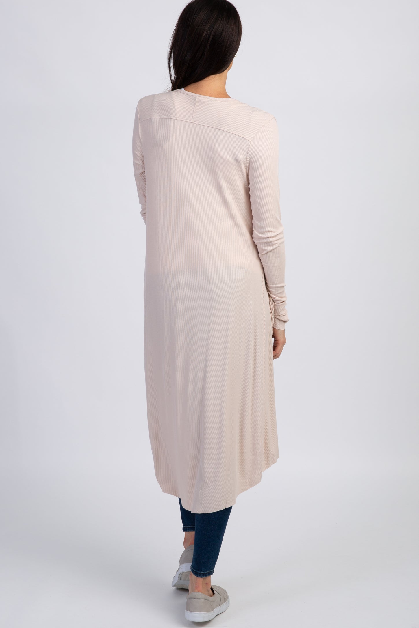 Cream Button Front Knit Cardigan