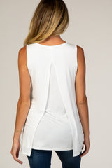 PinkBlush Ivory Overlay Maternity/Nursing Tank