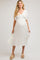 Ivory Smocked Ruffle Maternity Dress