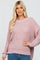 Light Pink Dropped Shoulder Sweater
