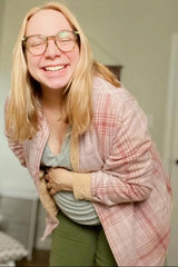 Camel Reversible Maternity Shirt Jacket