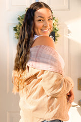 Camel Reversible Shirt Jacket