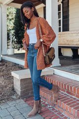 Camel Soft Popcorn Knit Cardigan