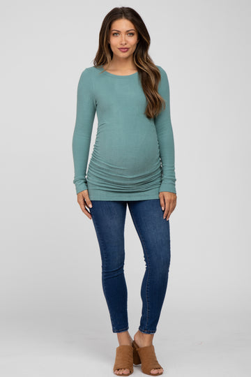 Jade Soft Knit Ruched Maternity Top