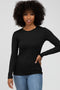 Black Long Sleeve Basic Top