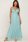 Mint Green Shoulder Tie Open Back Maxi Dress