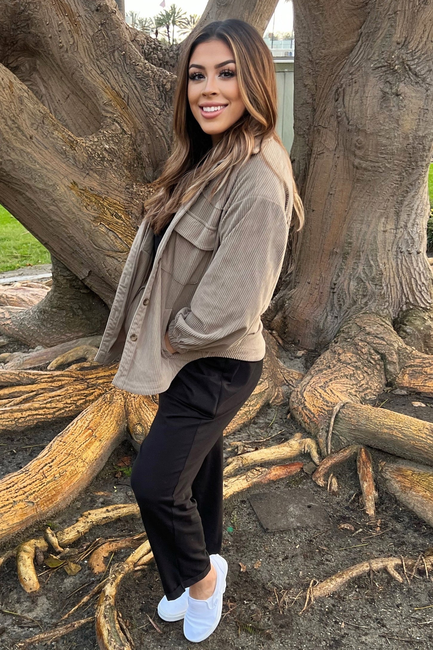 Black Front Pocket Jumpsuit