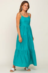 Green Tiered Maxi Dress